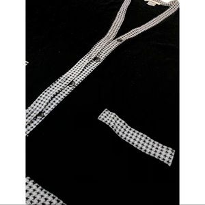 C.D. Daniels Black and White Vintage Cardigan